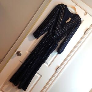 NWT J CREW COLLECTION Navy/Gold Jumpsuit NWT 12